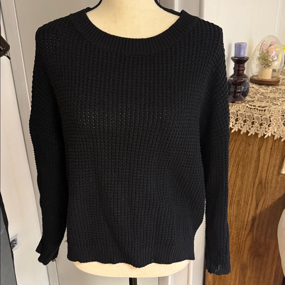 Ambiance Classic Black Knit Sweater